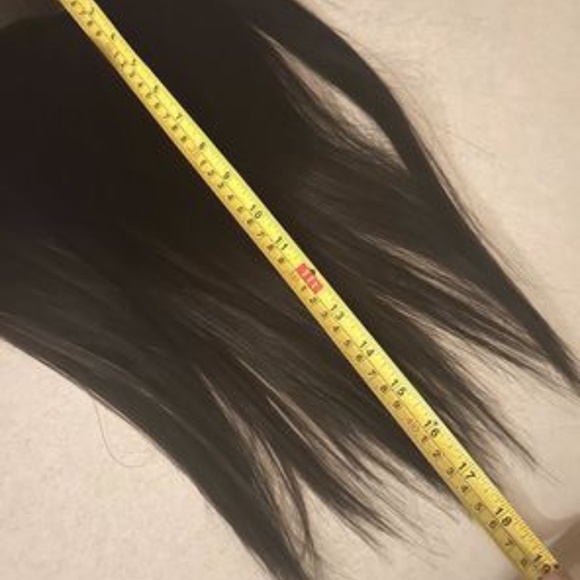 18" Dark Brown 100% Human Hair Extension Weft (halo) - Picture 2 of 4
